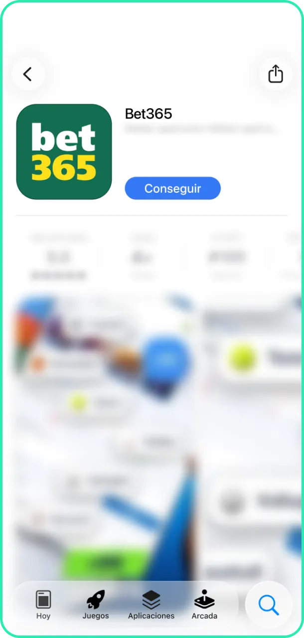 Presiona el banner de la App oficial de Bet365 en Perú.