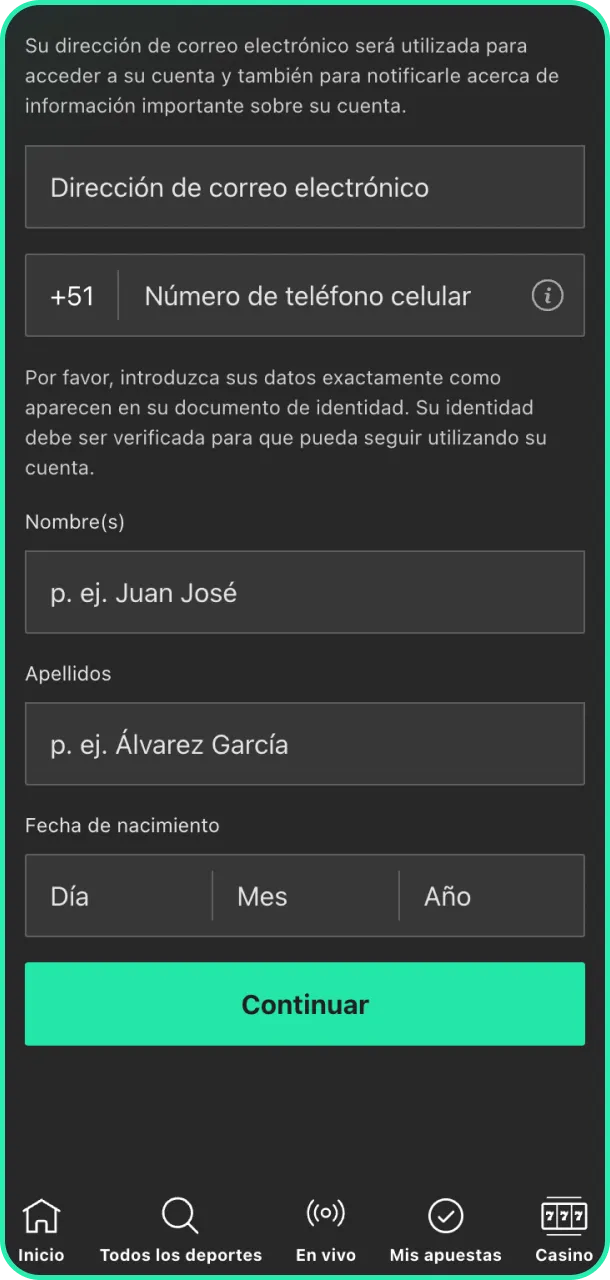 Regístrate y deposita fondos para apostar en carreras de caballos en Bet365.