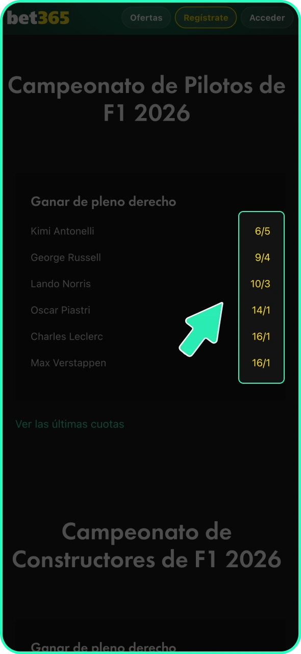 Confirma tu apuesta y espera los resultados en Bet365.